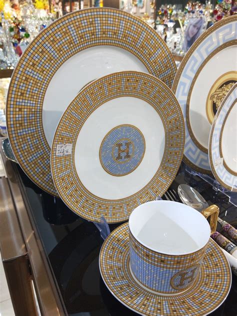 hermes plate set price|Hermes table plates for sale.